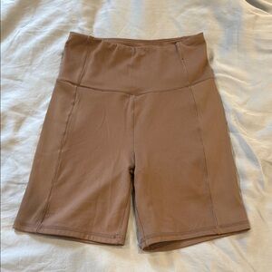 Women's Brown High-Waisted Shorts